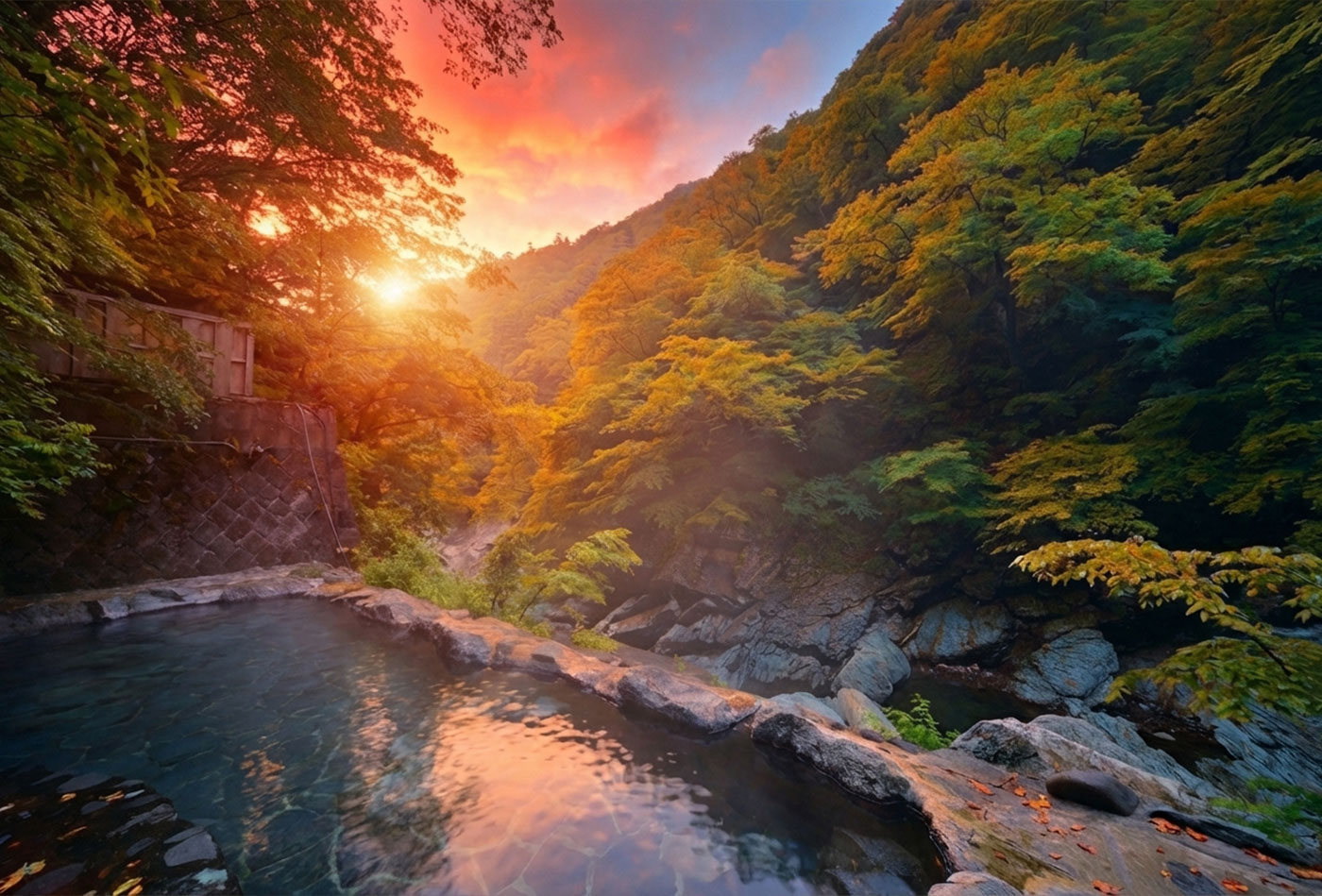 源泉掛け流し 野天風呂